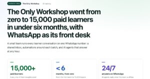 The Only Workshop went from zero to 15,000 paid learners in under six months